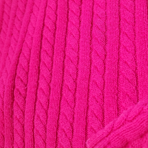 Ralph Lauren navy chinos and hot pink cable knit sweater Size 2T - Picture 7 of 13